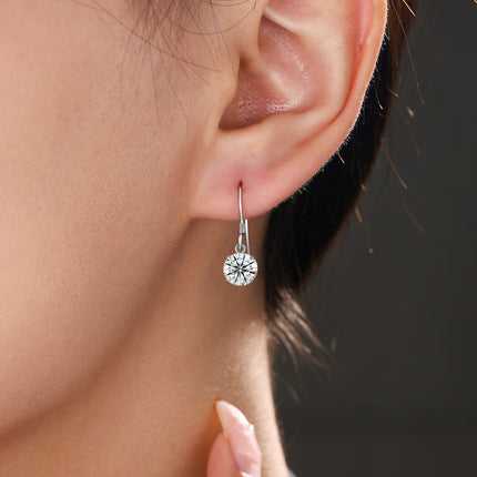 Top-quality Moissanite Luxury And Fashionable Light Luxury Jewelry Silver Stud Earrings S925 Silver Plated Platinum