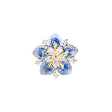 Lig luukse hoëgraad super glimmende sneeuvlokkie persoonlikheid corsage pakbaadjie elegante speld