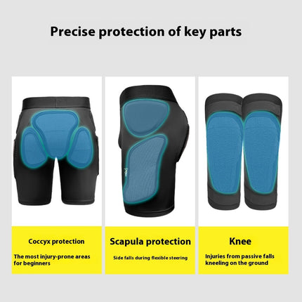 X-ray Diffraction Ski Protective Gear Anti-fall Pants Hip Pad Knee Pad Inner Wear Cushion