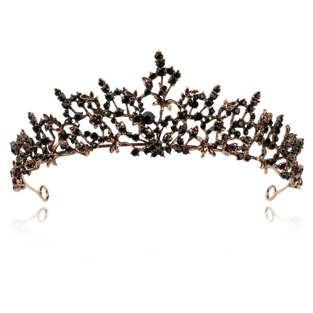 Vintage Bruidskroon Swart Atmosferiese Barok Prinses