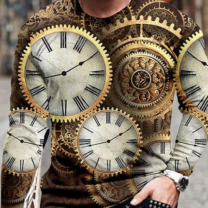 Trendy Hip-hop Gradient Swirl Retro T-shirt