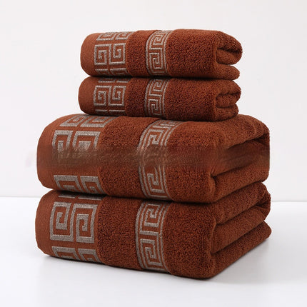 Wye Satyn Jacquard Strand Katoen Badhanddoek