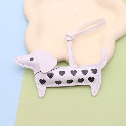 Leather Cartoon Spot Sausage Dog Hanging Leather
