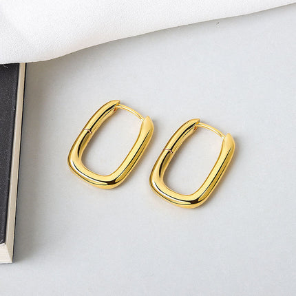 Women's Korean-style Diamond-embedded Gold-plated Ins Internet-famous Versatile Earrings