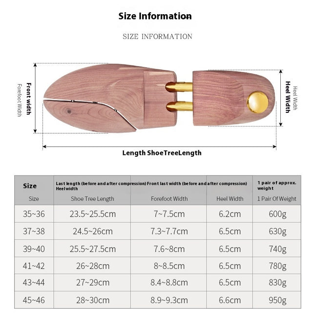 Cedar Wood Last Support Fragrant Wood Shoe Support