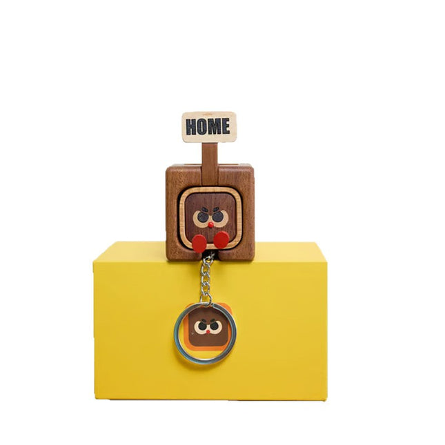 Magnetic Wooden Keychain Creative Fridge Magnet