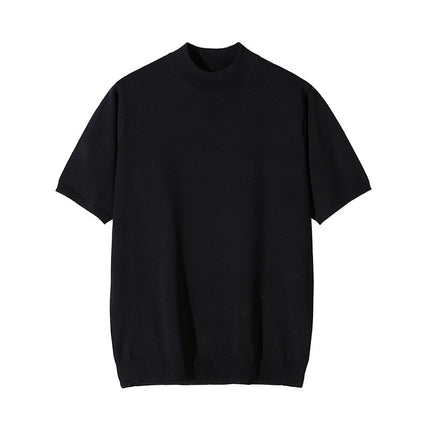 Half Turtleneck Knitted T-shirt
