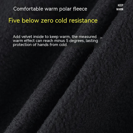 Outdoor Autumn And Winter Men's Warm Riding Gloves Touch Screen Wind-proof