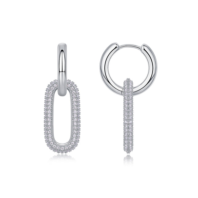 Top-quality Moissanite Luxury And Fashionable Light Luxury Jewelry Silver Stud Earrings S925 Silver Plated Platinum