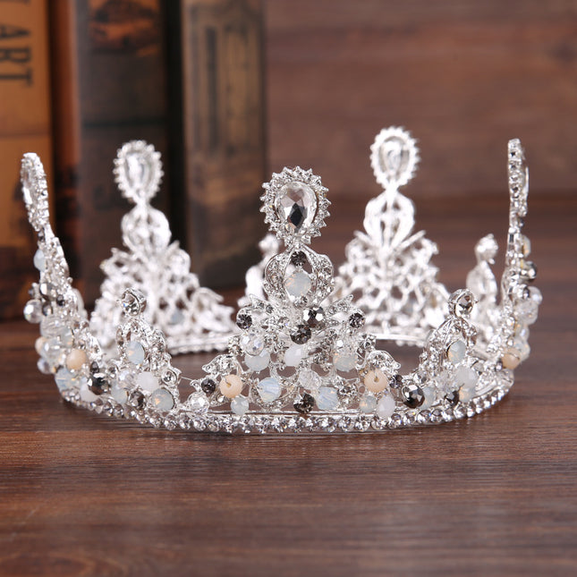 Troubykomstighede Rhinestone-allooi Retro Haarband Troujuwele Kroon