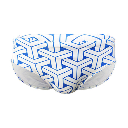 Men's Woven Pattern Printed Triangular Swimming Trunks