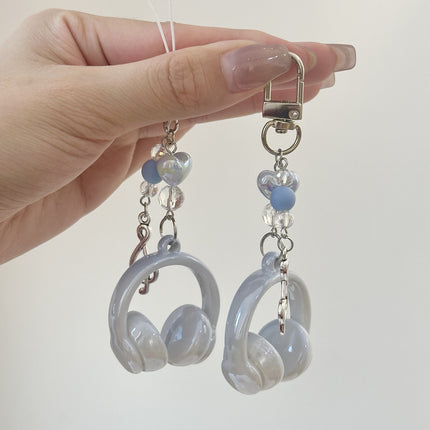Creative Music Headset Keychain Simple Personality Pendant