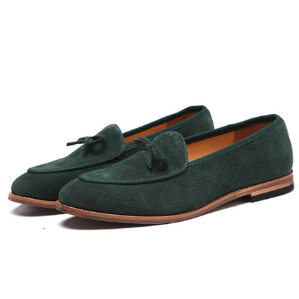 Genuine Leather Suede Slip-on Loafers