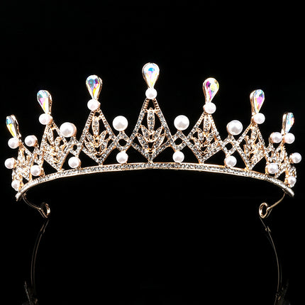 Aangevulde Nagemaakte Pêrel Kroon Bruid Prinses Troue