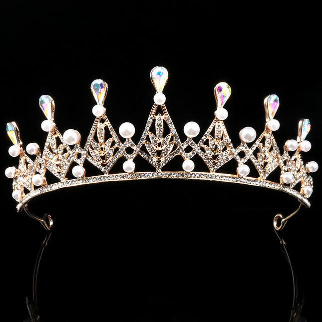 Aangevulde Nagemaakte Pêrel Kroon Bruid Prinses Troue