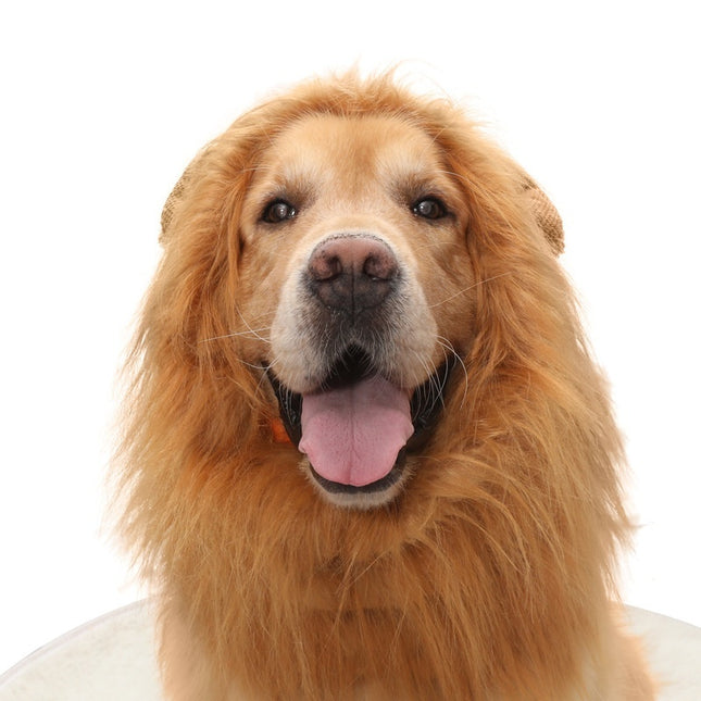 Pet Supplies Dog Wig Dog Hat Lion Head Cover