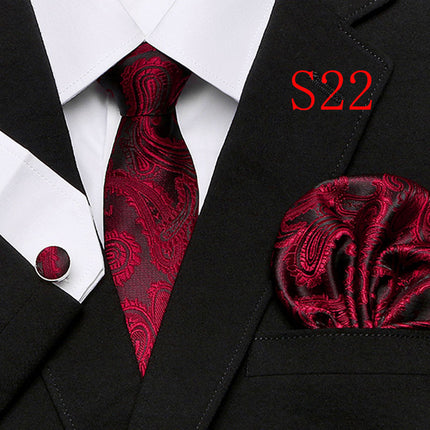 Paisley Series European And American Fashion Tie Three-piece Suit