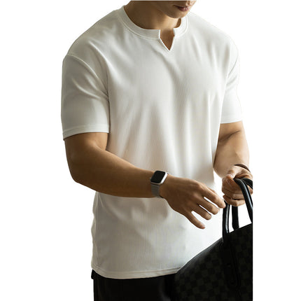 Solid Color Smooth Feeling Ice Silk Loose Sports Commuter Top