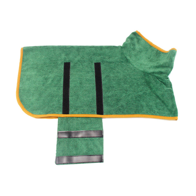 Pet Bathrobe Fast Drying Towel Microfiber Absorbent Soft Bath Robe Adjustable Towel Grooming Coat For Small Medium Large Dog