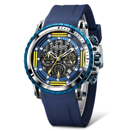 Luminous Waterproof Timing Silicone Sports Watch