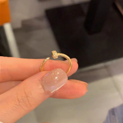 Silwer Sirkoon Vintage Persoonlikheidsring Vir Vroue, Pragtige Wysvingerring, Verstelbare Oop Ring Nuwerwets