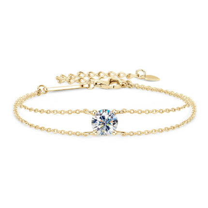 Vierklou Moissanite Armband Veelsydige Silwer Juweliersware