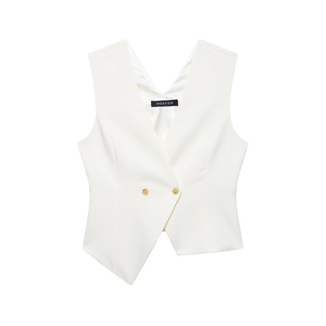 Summer V-neck Wear Asymmetric Vest