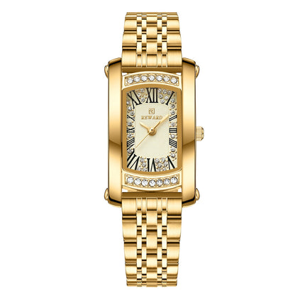 Affordable Luxury Fashion Waterproof Women's Square Quartz Wrist Watch