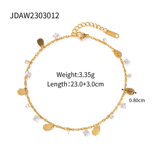 Women's Fashion Personalized Water Drop Tassel Anklet