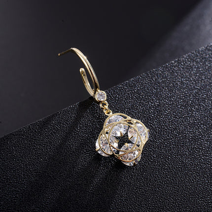 European And American Design Fashion Diamond Earrings Simple