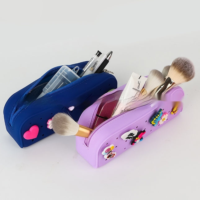 Student Cute Silicone Hole Pencil Case