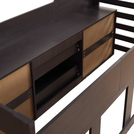 Kajuitbed Middelhoëbed Raamwerk Stoorplek Kinderhoutbed Met Laaie Rak Stoorplek Laagbed 3vt Enkel Kinder Wit Houtbed - 3vt Enkel 90 X 190 Cm Raamwerk Alleen