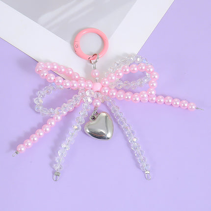 Kreatiewe Mode Kristal Dubbelboog Hanger Sleutelhanger