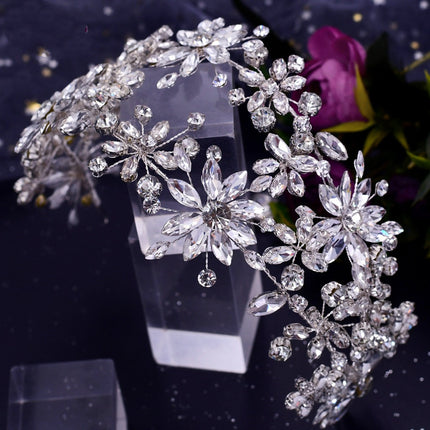 Strass Blad Handgemaakte Haarband Bruids Trou Hoofbedekking