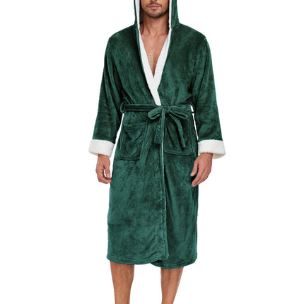 RONGTAI Ladies Long Fleece Bathrobe