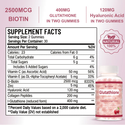 Glutathione Kollageen Gommetjies Kersie