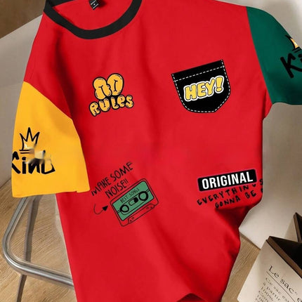 Printed Casual All-match Short-sleeved T-shirt