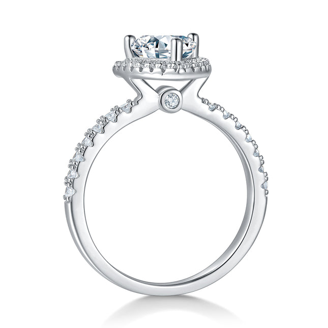 Triangular Moissanite Set With Top-quality Moissanite Luxury And Fashionable Light Luxury Jewelry Silver Ring S925 Silver Electroplated With Platinum