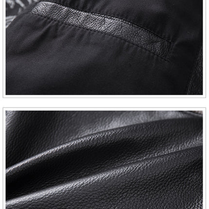 Men's Stand Collar Motorcycle Clothing Jacket Coat