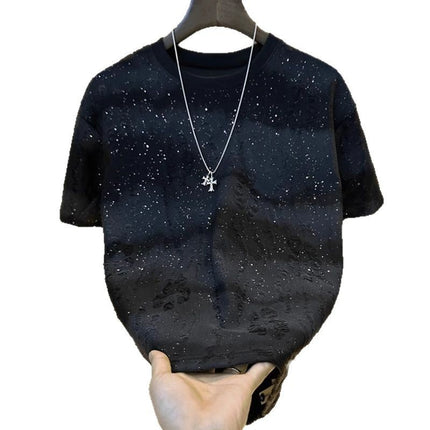 Fashion Men's Short Sleeve American Fashion Brand Casual Slim Top