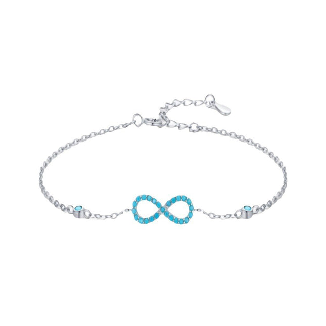 Infinite Love Symbol Turquoise Bracelet Jewelry