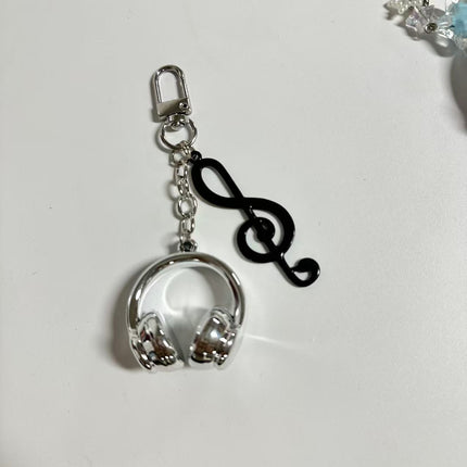 Creative Music Headset Keychain Simple Personality Pendant