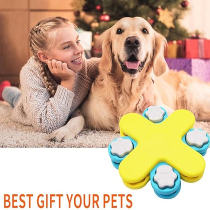 Dogs Food Puzzle Feeder Toys Interactive Dog Puzzle Toys Twister Dog Food Dispenser, Dog Enrichment Toys For IQ Training Adjustable Slower Feeder Dog Puzzle