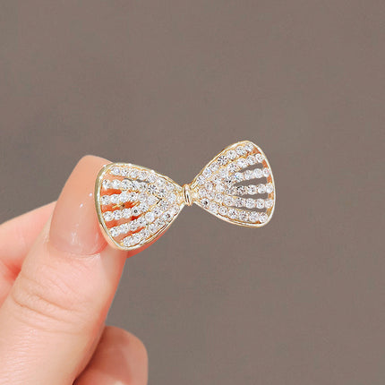 Small Bow  High-end Corset Sewing Free Shirt Anti-exposure Button