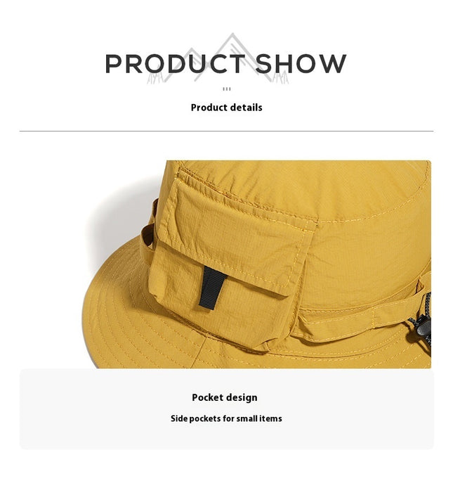 Outdoor Mountaineering Camping Can Store Bucket Hat Quick-drying Sun Protection Hat