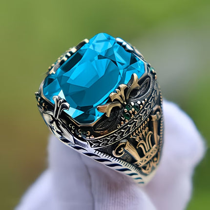 Jade Mans Luukse Ring, Uniek, Vintages en Treffend