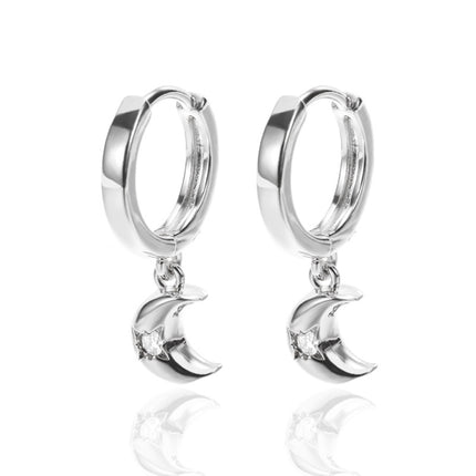 Moon, Star And Sun Combination Eardrops Micro Inlaid Zircon