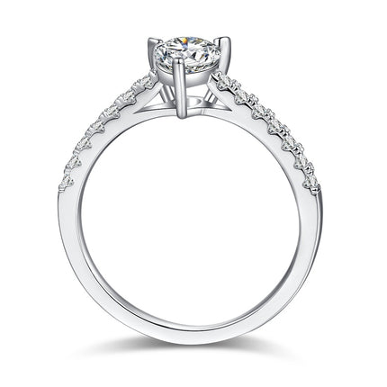 Peervormige Moissanite Gevestig Met Topgehalte Moissanite Luukse En Modieuse Ligte Luukse Juweliersware Silwer Ring S925 Silwer Geëlektroplateer Met Platinum