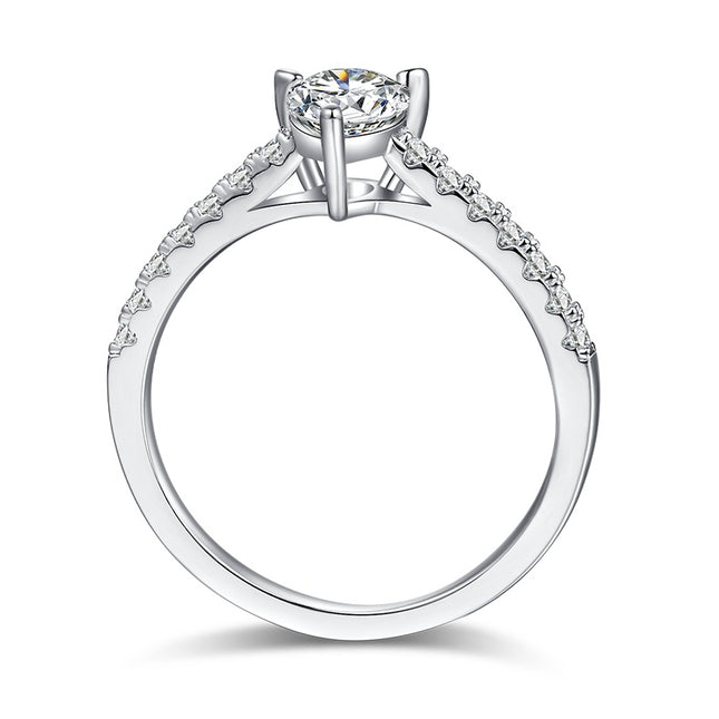 Peervormige Moissanite Gevestig Met Topgehalte Moissanite Luukse En Modieuse Ligte Luukse Juweliersware Silwer Ring S925 Silwer Geëlektroplateer Met Platinum