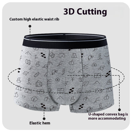 Men's Purified Cotton Underwear Square Meters Four Corners Sterile Disposable